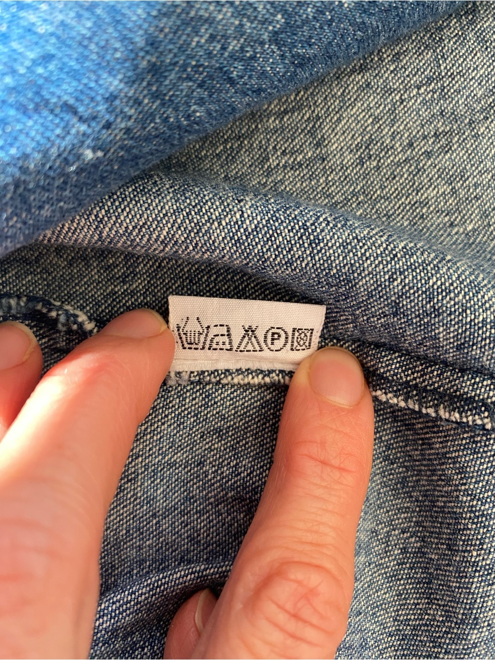 VTG 90s 100% Cotton Cool Plus Denim Button Front Midi Dress Embroidered XL Y2K - Picture 16 of 16